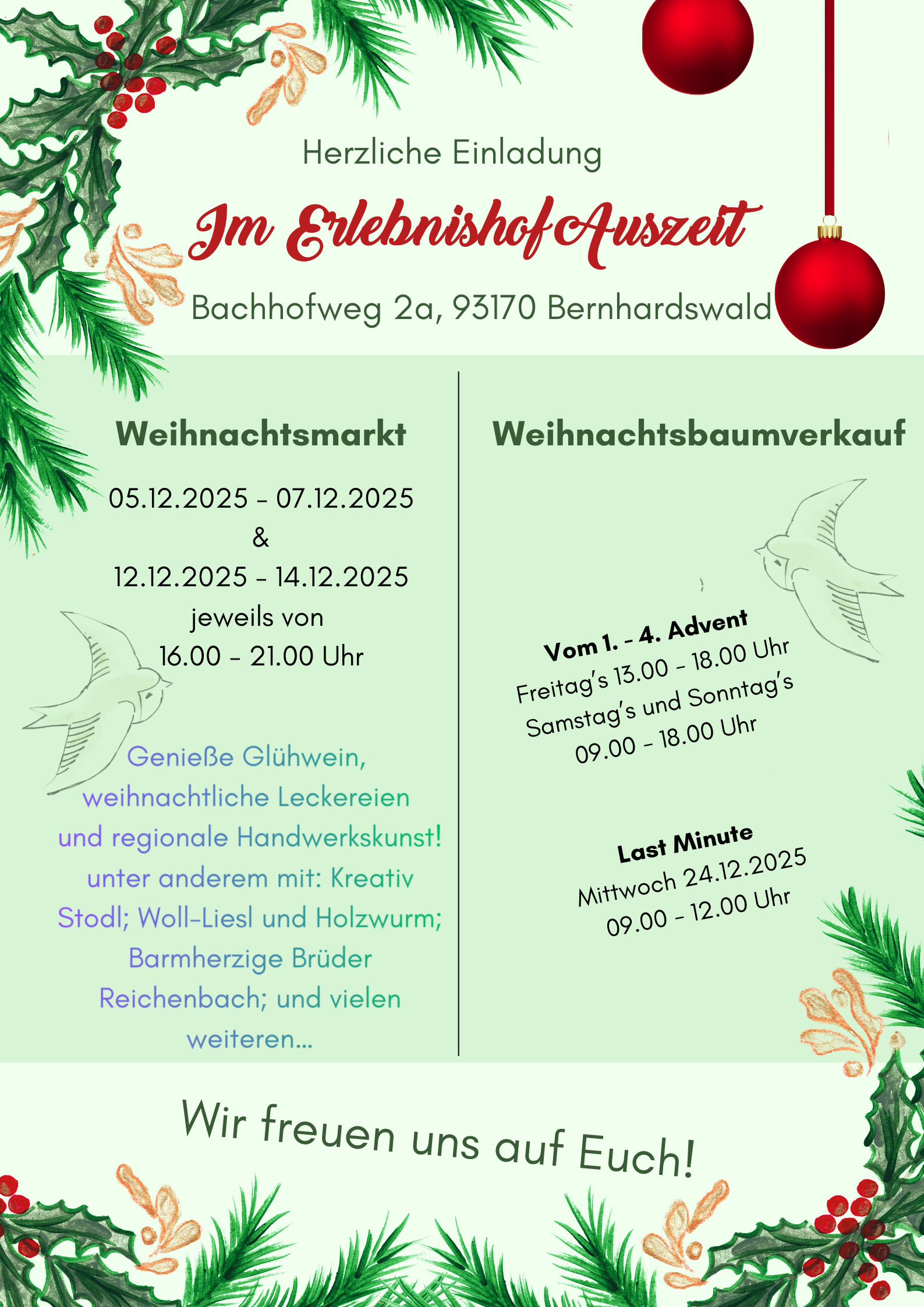 Christmas market at Erlebnishof Auszeit